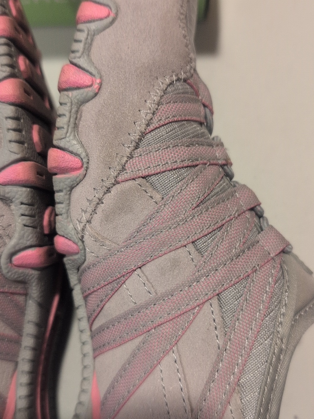 Skechers Women's Slip-On Sneakers in Gray and Pink - Picture 6 of 8
